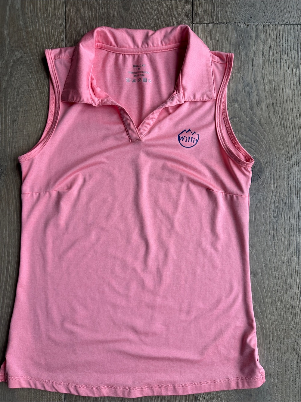 WILA Orange Sleeveless Collared Polo Tank